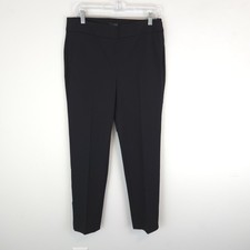 Talbots Women's Black Chatham Cotton Bi-Stretch Slim Ankle Pant Side Zip Size 8