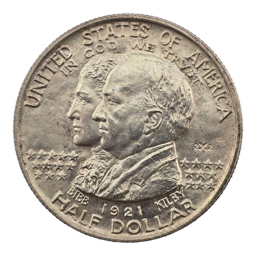 BU UNC 1921 Alabama 2x2 Commemorative Silver Half Dollar US Rare Coin - Picture 2 of 2