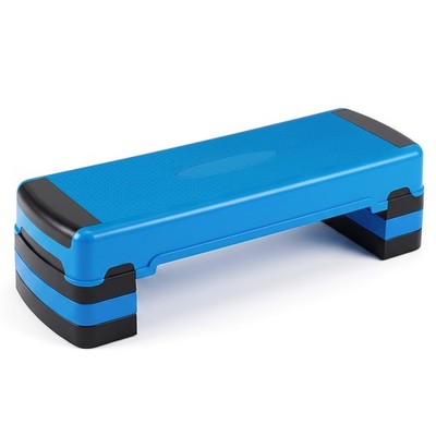 35.5'' Aerobic Step Platform w/4 Risers, 3-Level Adjustable 6'' 8'' 10'' for Home