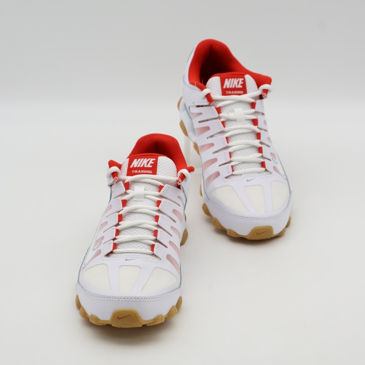 621716-103 Nike Reax 8 TR White Wolf Grey Chile Red White (Men's