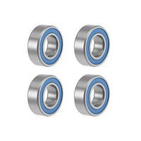 4 X Rillenkugellager MR126-2RS 6Mm Id 12Mm Ad 4Mm Bohrung Blau Dichtung Z2