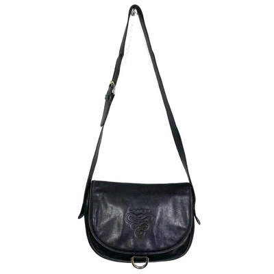 Sac À Main Bandoulière Cuir Noir Vintage Lancel (Made In Spain) - Photo 1/4