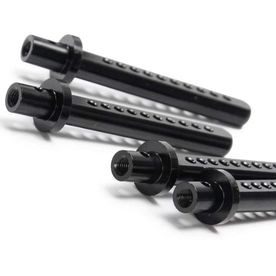 Soportes de poste de cuerpo de aluminio de 4 piezas, 1/10 RC Crawler Axial SCX10, parte negra Foto 3 de 4