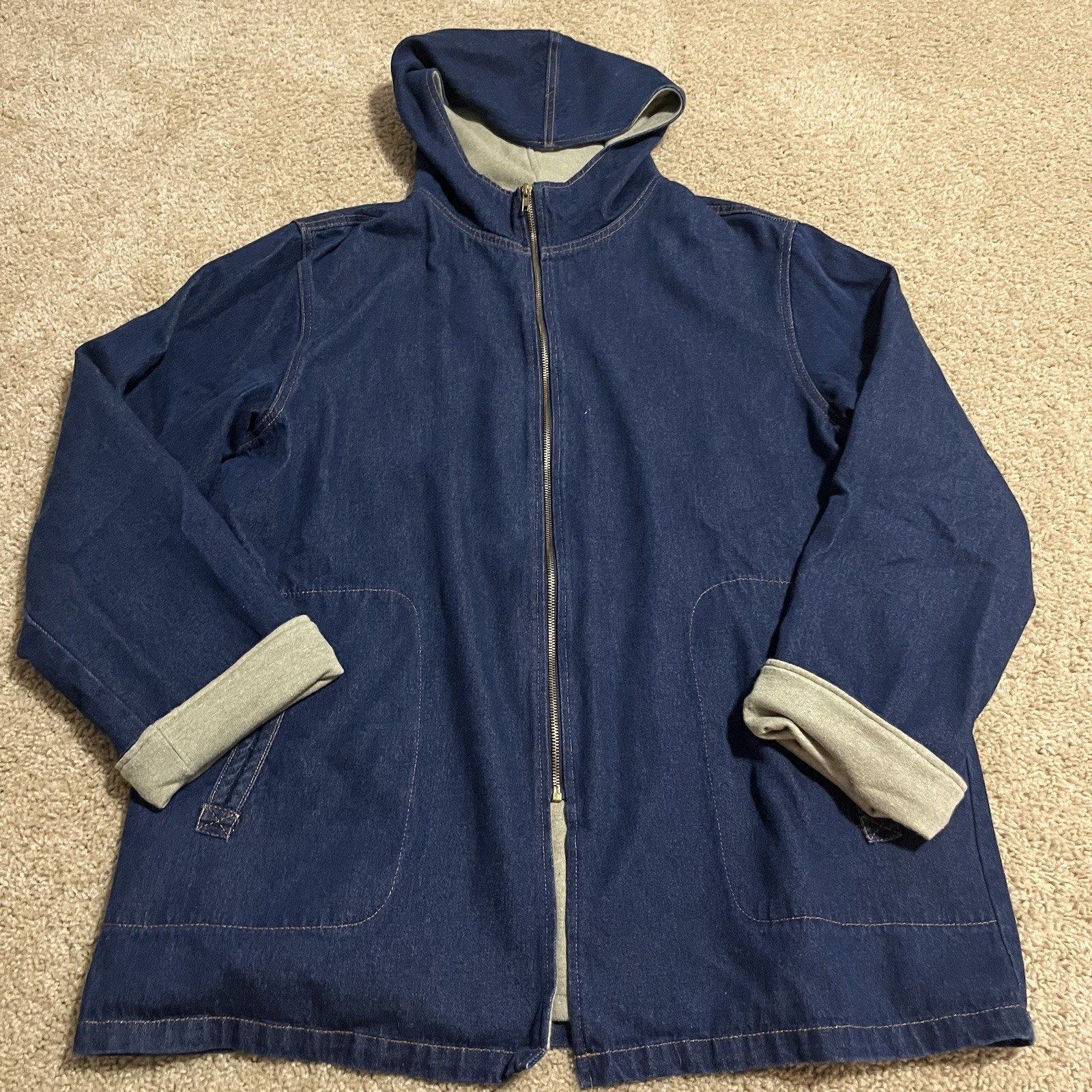 CMC Denim Jacket Button Front Pockets Casual Made… - image 1