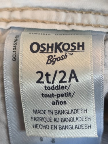 Oshkosh BGosh Tuta Bambina All Over Stampa Cuore Denim Blu Bianco Gilet 2T - Foto 9 di 11