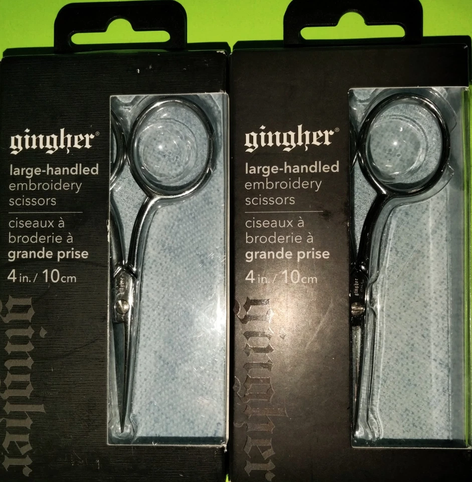 (2) TWO GINGHER LARGE HANDLED EMBROIDERY SCISSORS 3.5 IN.~BRAND NEW~BID@$9.99 - Image 4 of 4