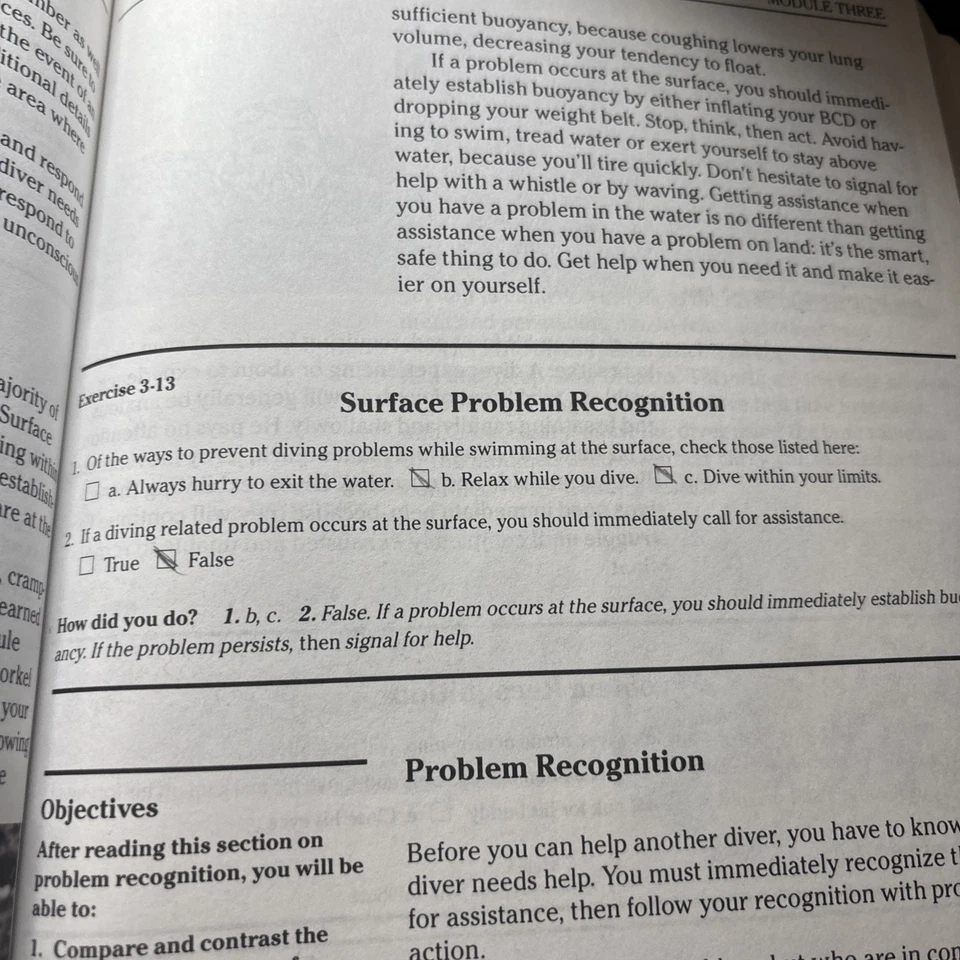 Scuba Dive Certificate And Textbook 1990 Padi Open Water Diver Manual PP1 Book - Image 3 of 3