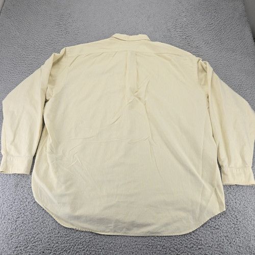 Ralph Lauren Shirt Mens XL Yellow Big Flesh Pony Button Down Striped Long Sleeve - Picture 3 of 10
