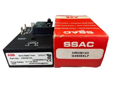 ABB SSAC HRDB123 G3909XLF Solid State Timer 12VDC 0.1 10 Min 30A 240VAC NOS