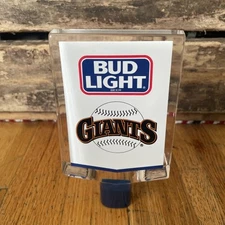 VINTAGE - BUD LIGHT BEER - SAN FRANCISCO GIANTS - ACRYLIC TAP HANDLE BREWERIANA