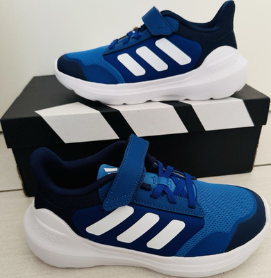 adidas Tensaur Run 3.0 EL Jungen Sneaker blau weiß, Größe 35, Klettverschluss