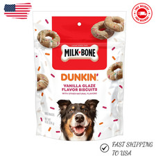 Dunkin' Vanilla Glaze Flavor Dog Biscuits with Other Natural Flavors, 8 Oz Bag