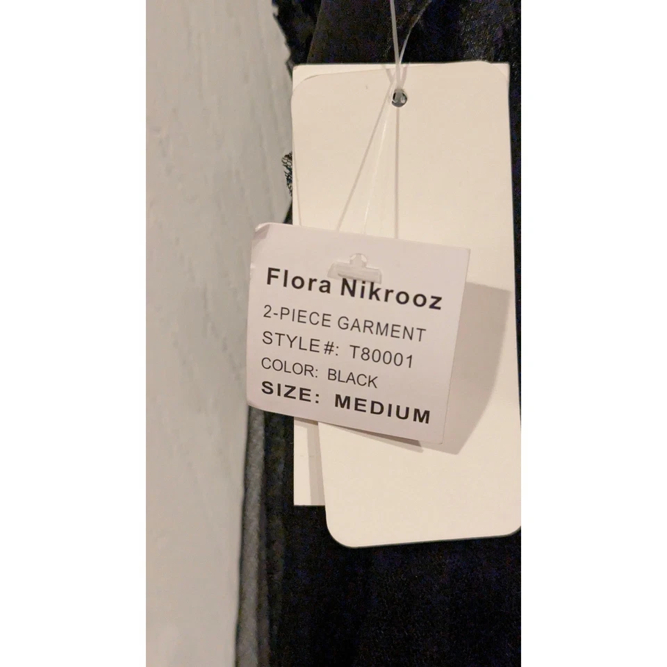 Трусики Flora Nikrooz черные кружевные бант тюль кукла сорочка комплект размер средний - Изображение 4 из 4