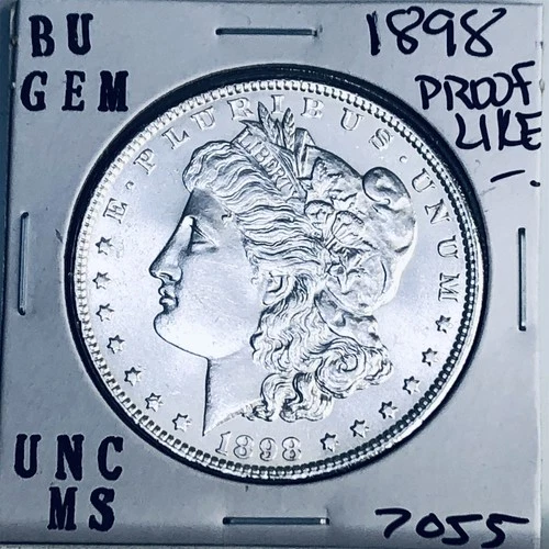 1898 BU GEM MORGAN SILVER DOLLAR UNC MS+++ U.S. MINT RARE COIN 7055