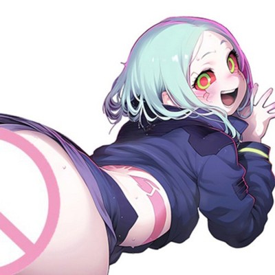 Cyberpunk: Edgerunners - Rebecca Happy Grab 18+ Anime Sticker