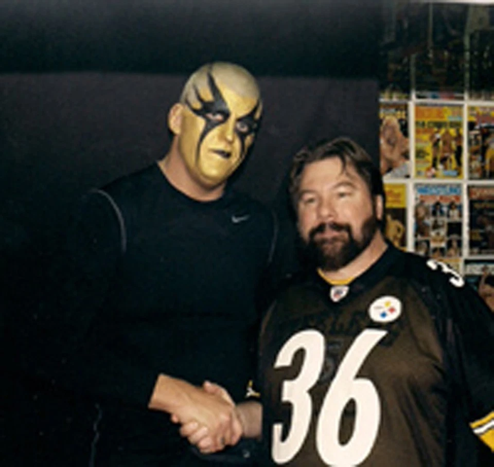 EB3413 GOLDUST MANKIND SID signed Vintage Wrestling Magazine POSTER w/COA - Image 4 of 4