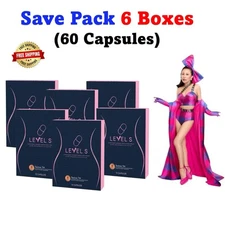 6x Level S Supplement Natural Fat Burn Lean Body Weight Management 10 Capsules