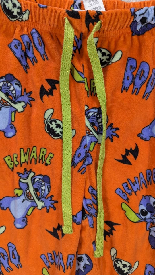 Pantalones de pijama Disney niños talla 4/6 puntada Halloween BOO cuidado naranja brillante Foto 2 de 4
