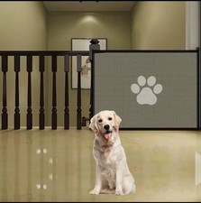 Dog Safety Gate Pet Safe Mesh Fence Portable Folding Baby Safety Gate