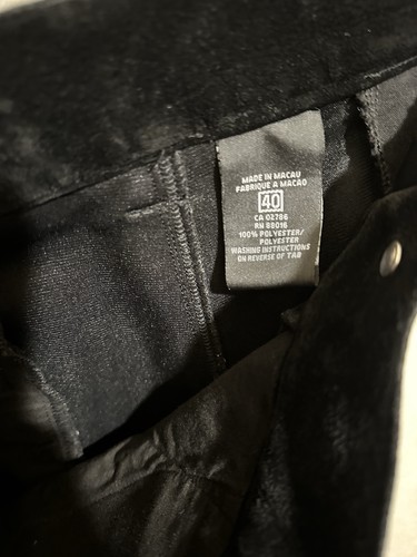 Pelle Pelle Men’s City Slickers Black Velvet Feel Pants Sz40 42x33 - Picture 5 of 5