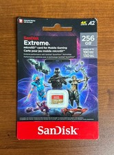 SanDisk - Extreme 256GB microSDXC UHS-I Memory Card for Gaming - SEALED