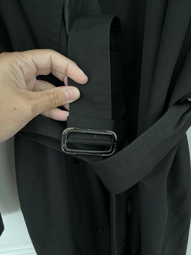 Christian Dior Monsieur Vintage Black Trench Coat Men’s 44L Designer Jacket - Picture 5 of 8