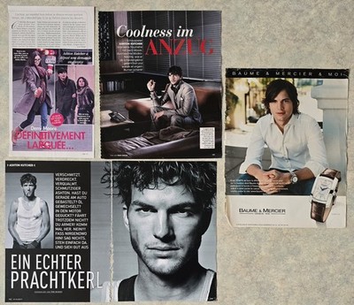 ASHTON KUTCHER   Clippings Paket Sammlung Presse Konvolut Zeitschriften DEMI MOORE 