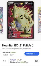Tyranitar EX (91 Full Art) 91/98 XY-Ancient Origins Ultra Rare on eBay