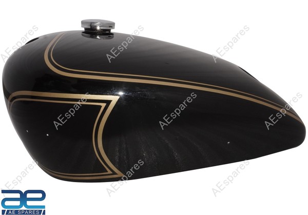 Matchless Kraftstofftank Einzylinder Benzin Stahl Schwarz Front Lackiert-image