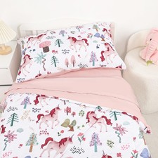 Man Fai Sky Toddler Bedding Set for Girls, Kids Comforter Toddler, Forest