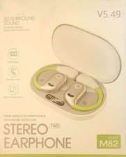 True wireless earphones with noise reduction.
