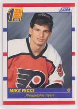 1990-91 SCORE AMERICAN MIKE RICCI RC PHILADELPHIA FLYERS #433