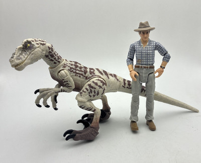 Jurassic Park III Hammond Collection Dr Alan Grant Velociraptor Set 3.5''- Loose