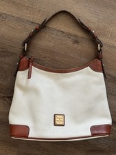 Dooney Bourke Leather Zip Hobo White Pebbled ...