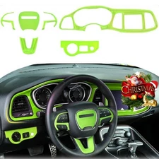 Green Full Set Interior Decoration Trim Kit for Dodge Challenger 15+ Accessories