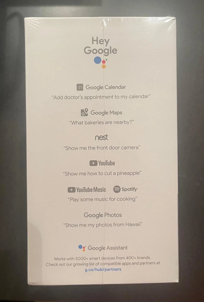 CL/GOOGLE HOME NEST HUB/7'' SCREEN/GA00516/NEW/SEALED! - Image 3 of 4