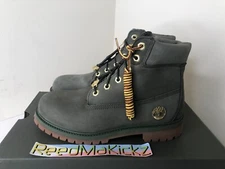 Timberland Boots 6 inch Premium Dark Green Nubuck Kids Youth Junior TB0A5NBX A58