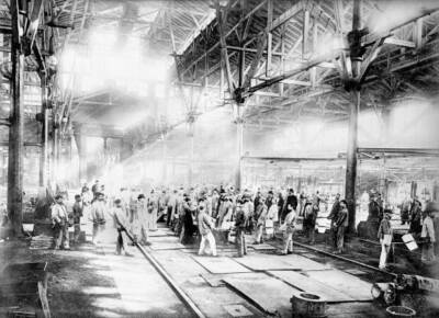 Inside Of The Krupp Factories Essen 1905 Old Photo