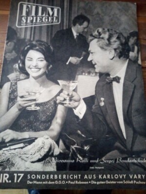 FILMSPIEGEL, Nr. 17/ 1960, Cover: Giovanna Ralli und Sergej Bondartschuk.