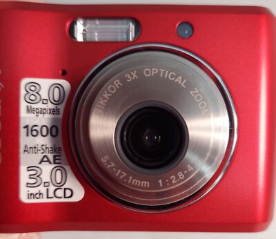 Nikon COOLPIX L18 8.0MP Digital Camera - Red for sale online