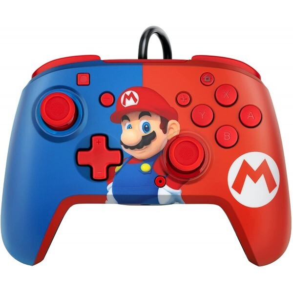 Manette Nintendo Switch OLED avec prise jack et boutons programmables PDP Faceoff Mario