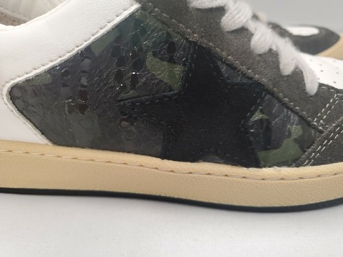 Tenis vintage Havana Mona camuflado piel de serpiente y gamuza, talla 7,5 - Imagen 3 de 11