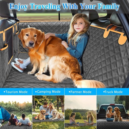 Coprisedile Auto per Cani per Sedile Posteriore, Coprisedile Auto Fondo Rigido per Cani con Do... - Foto 8 di 8