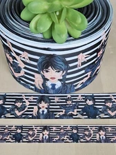 7/8, 1.5 & 3" (1 YD) Wednesday Addams Grosgrain Ribbon Thing Wednesday Dance