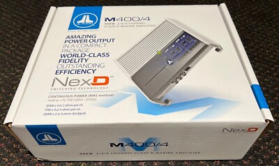 JL AUDIO M400/4 Class D 4Ch Marine Boat Amplifier 75 watts RMS x 4 98271 M4004