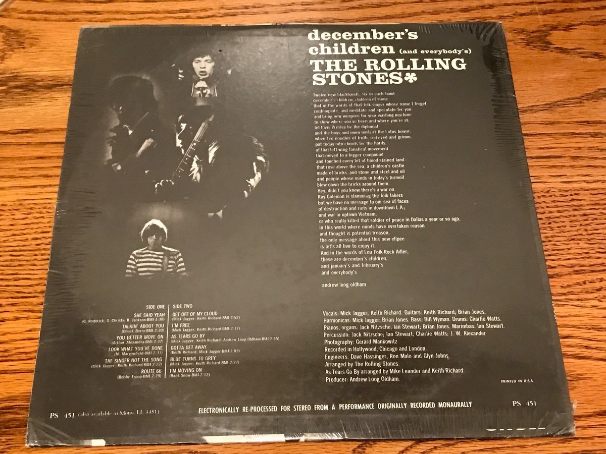 ☕【希少】未開封アナログ　Stones　 december's children The Rolling Stones - December's Children (And Everybody's