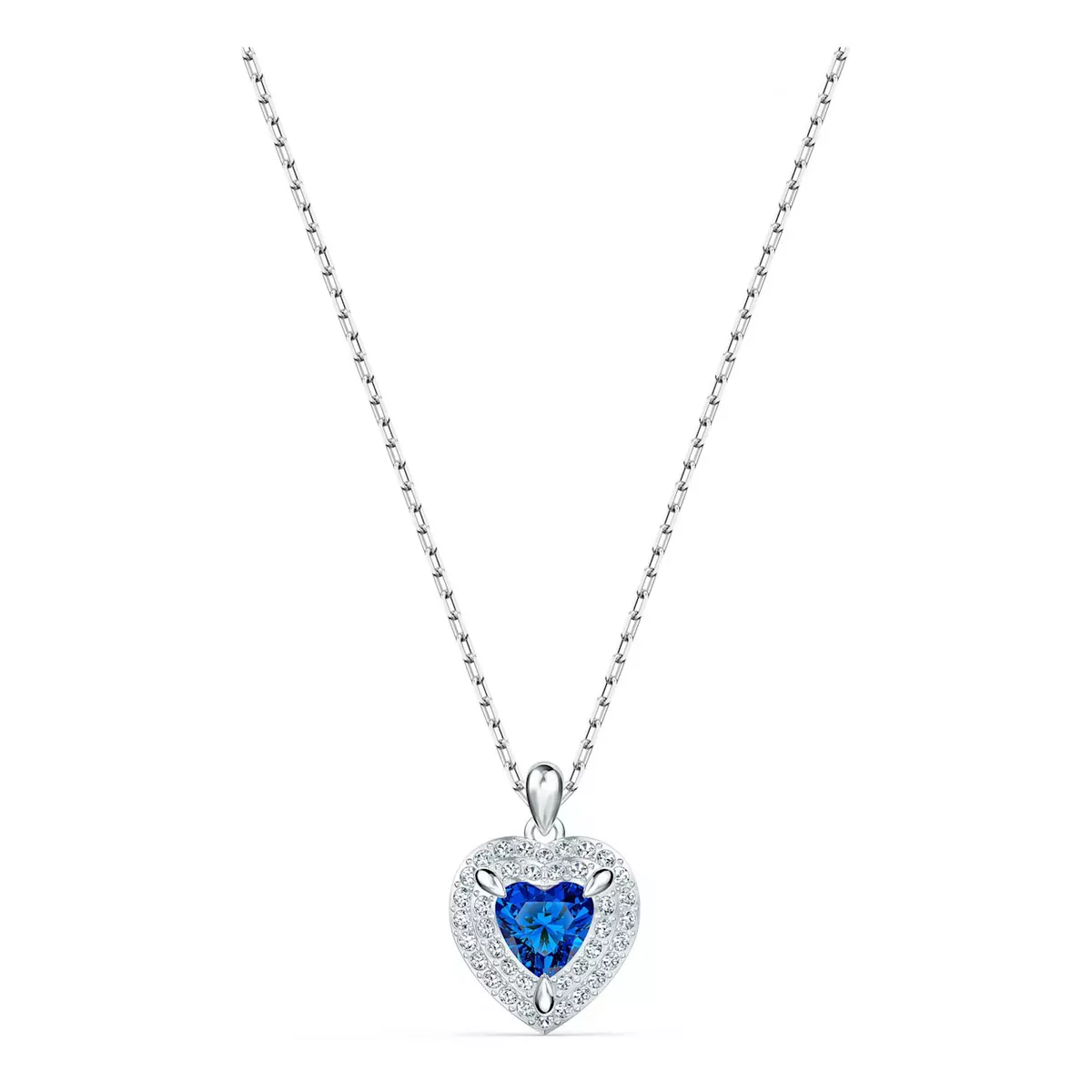 Royal Blue . Heart Necklace , Swarovski Crystal Necklace , Pendant Necklace  , Something Blue for Bride . Bermuda Blue - Etsy