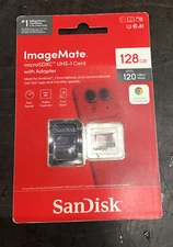 SanDisk ImageMate 128GB Class 10 - microSDXC UHS-I Card + Adapter. SDSQUA4-128G