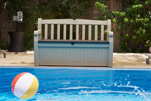 Keter Eden Garden Bench 265l Outdoor Storage Box Metal Reinforced 2 Keter Eden Garden Bench Rrp 299