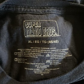 Super Mario Bros Mens XL EXTRA LARGE T-Shirt Graphic Tee Retro NES Adult Casual 